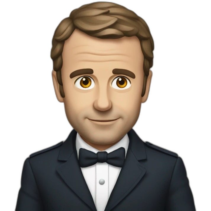 Macron barré emoji