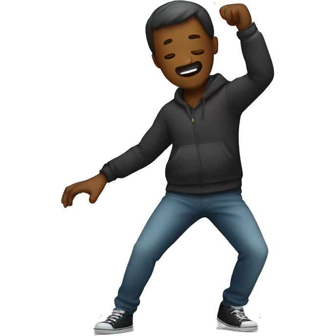 A man doing a dab emoji
