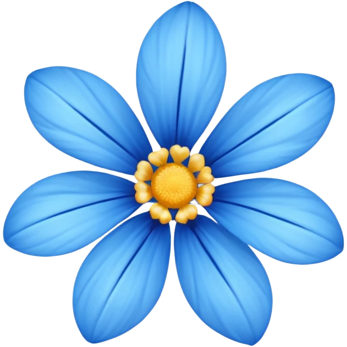 all blue flower emoji