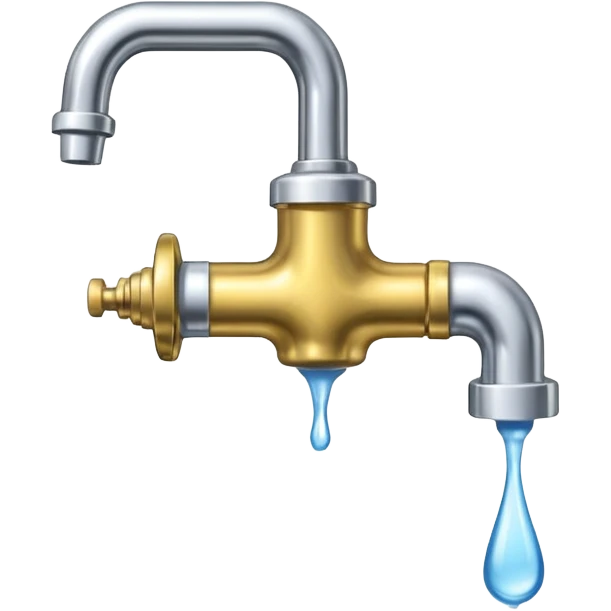 
water pouring from an OLD tap, 1980 emoji