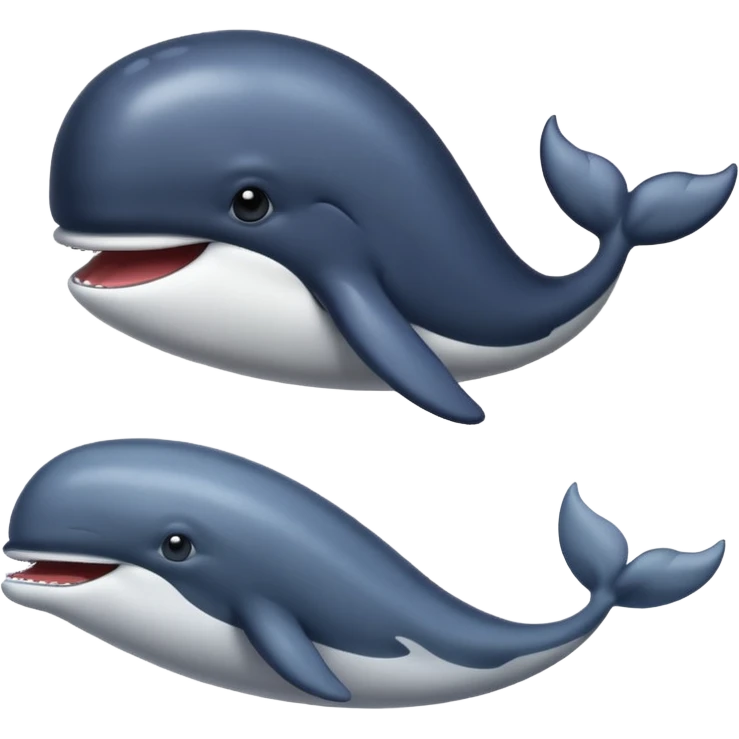 une baleine avec des cheveux noirs emoji