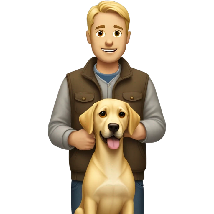 Man with yellow lab emoji