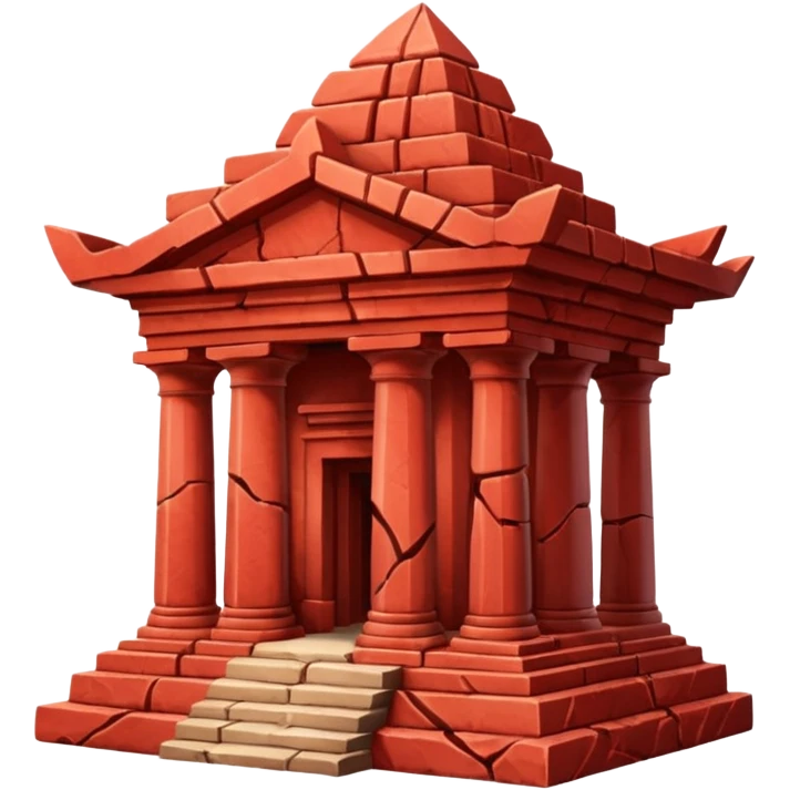 Cracked Temple red emoji