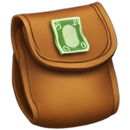 Leather Money pouch jrpg emoji