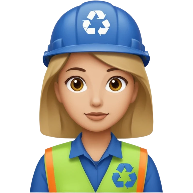 recycling worker female emoji