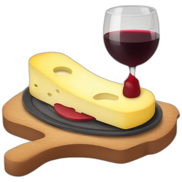 raclette with red wine emoji