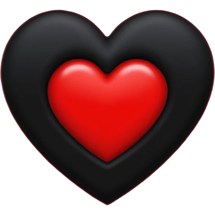 goth heart with black and red velvet emoji