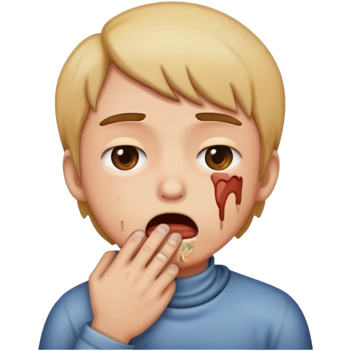 Somebody choking themselves emoji