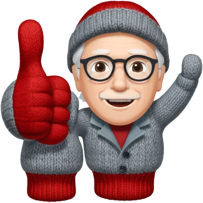 thumbs up in bernie sanders mitten emoji