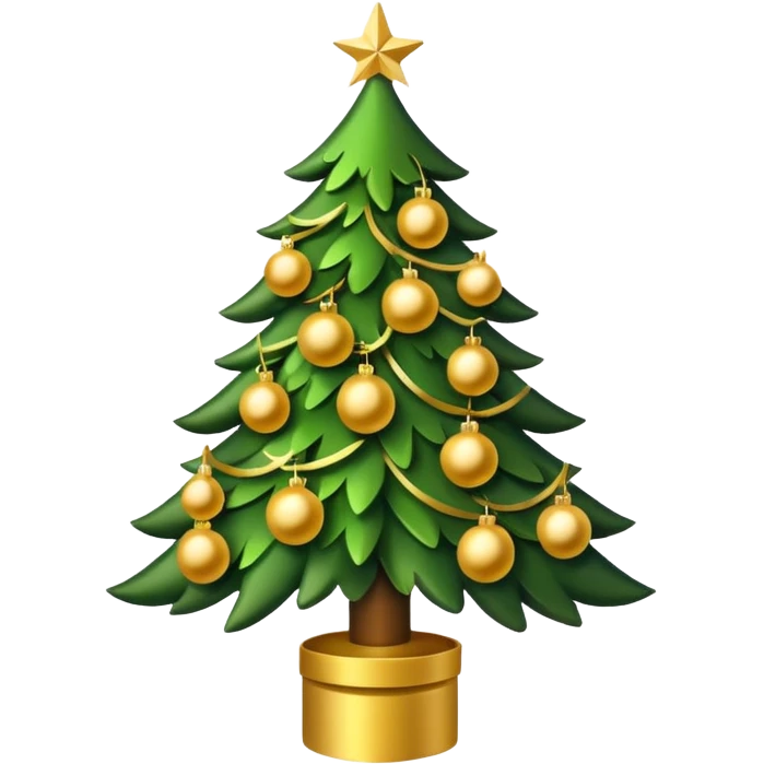 Christmas tree with Gold decoration’s emoji