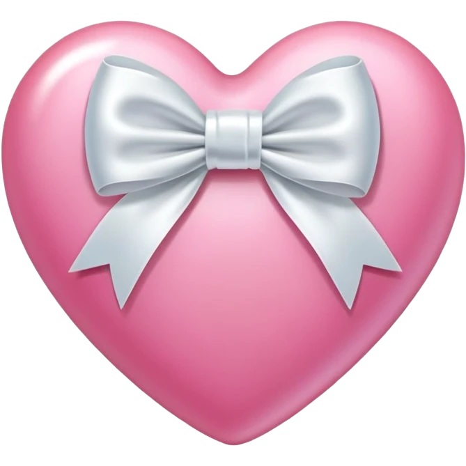 pink heart with white bow  emoji