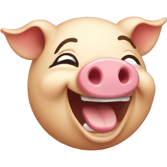 laughing pig emoji