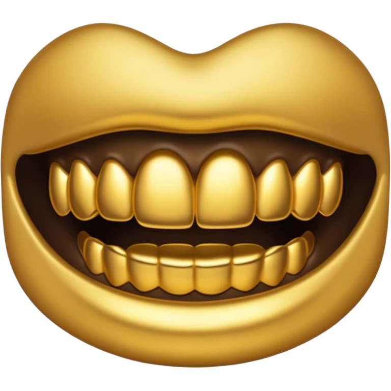 A black mouth with grillz emoji