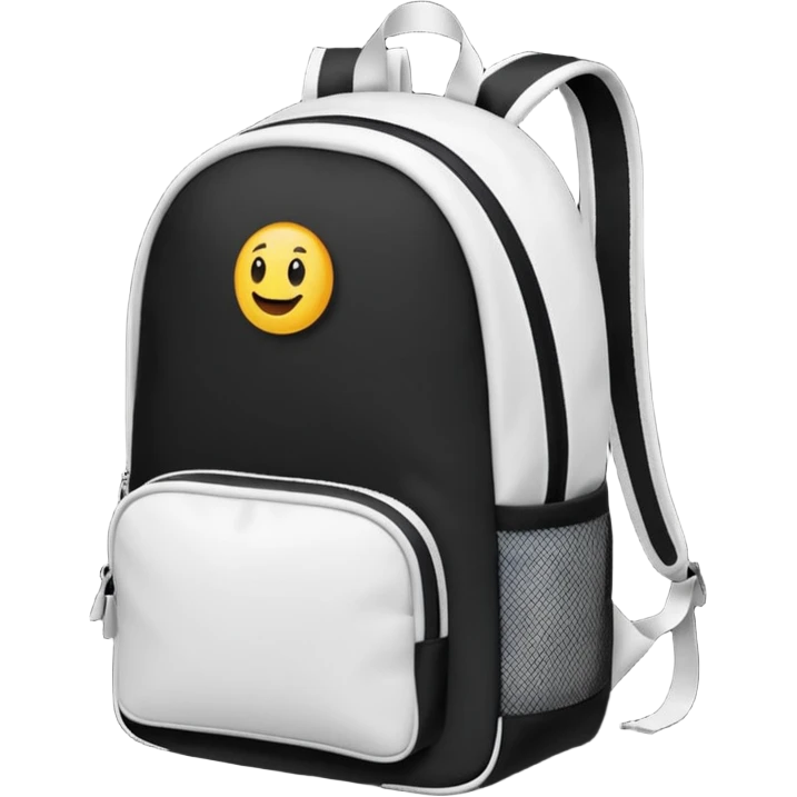 sac a dos de sport noir sans motif emoji