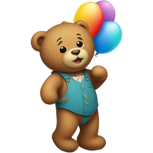 Teddy and balloon emoji