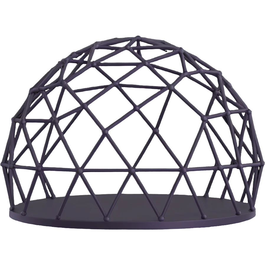 geodesic dome, metallic structure emoji