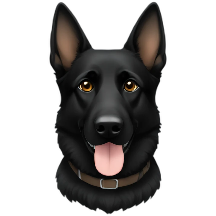 Black german shepherd PowerPoint presentation emoji