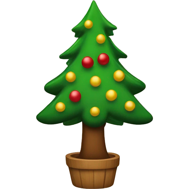 Houten kerstboom emoji