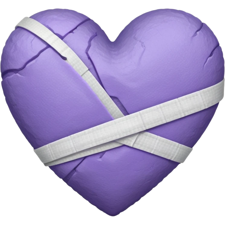 Heart Heart bandaged with subtle purple colour emoji