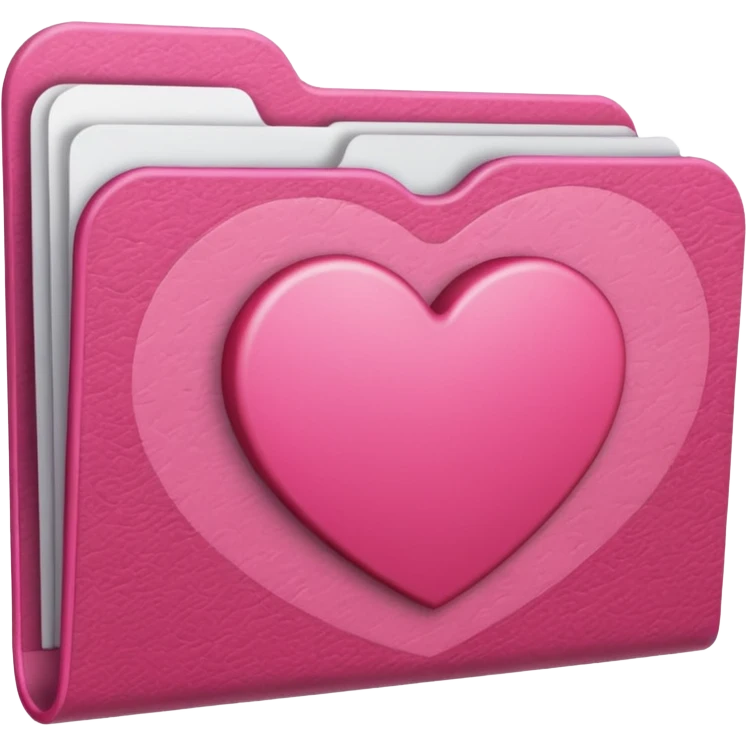 file folder pink with heart emoji