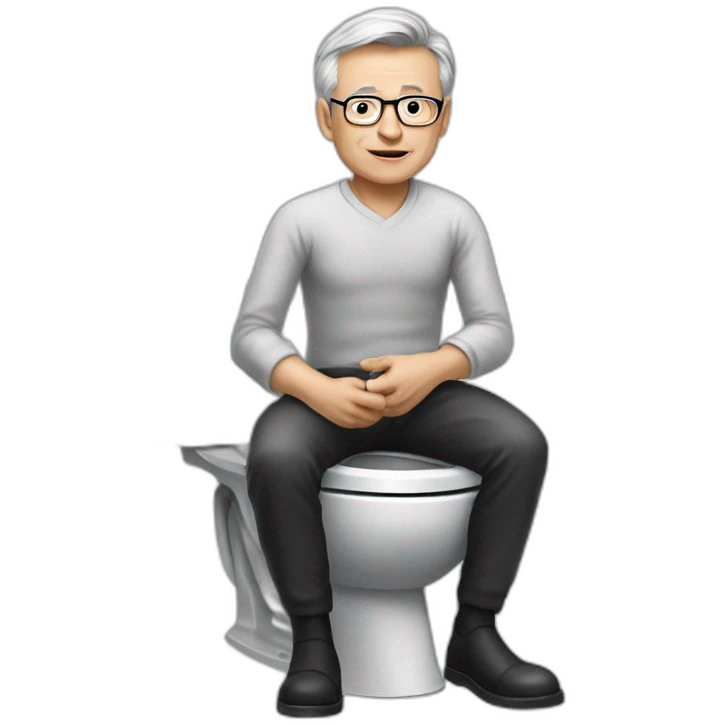 Eduard Limonov sitting on the toilet emoji