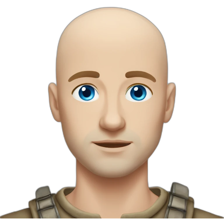 bald pretty brave slavic blue-eyed guy emoji