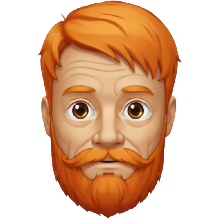 old adult male, orange hair and orange beard emoji