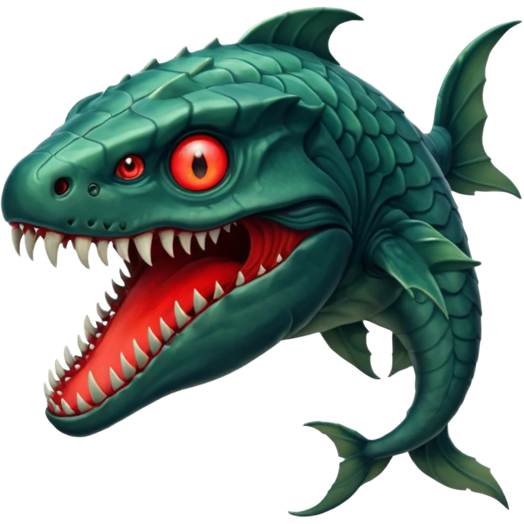 Leviathan – Massive scaled beast with glowing eyes. emoji