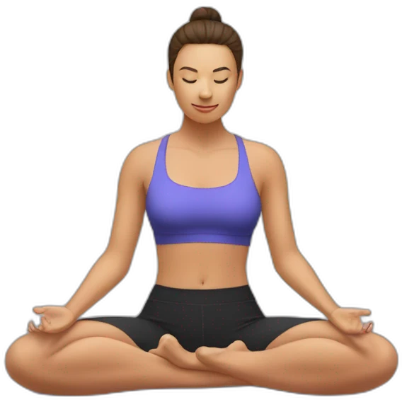 Youtubeur TK78, en train de faire du yoga emoji
