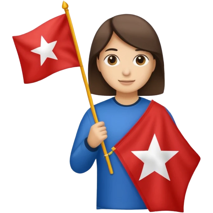 Holding a flag emoji