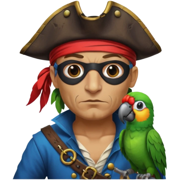 pirate and parrot emoji
