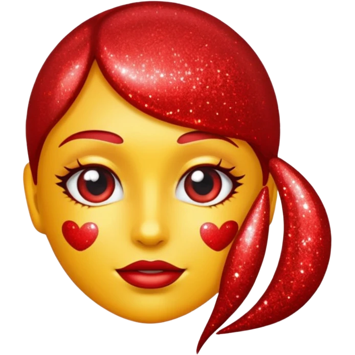 red glitter repair emoji