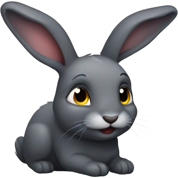 Dark grey rabbits emoji