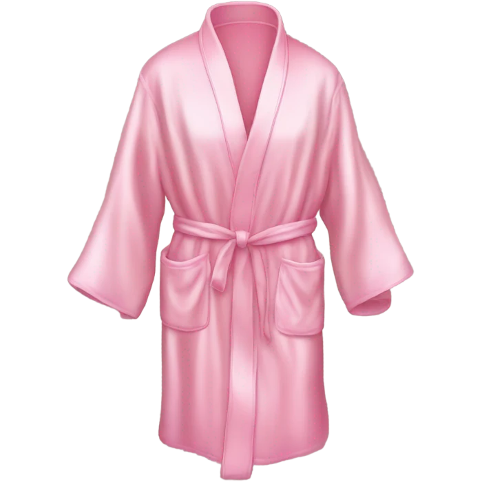 Light pink silk slippers and robe emoji
