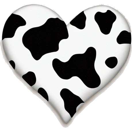 cow print heart emoji