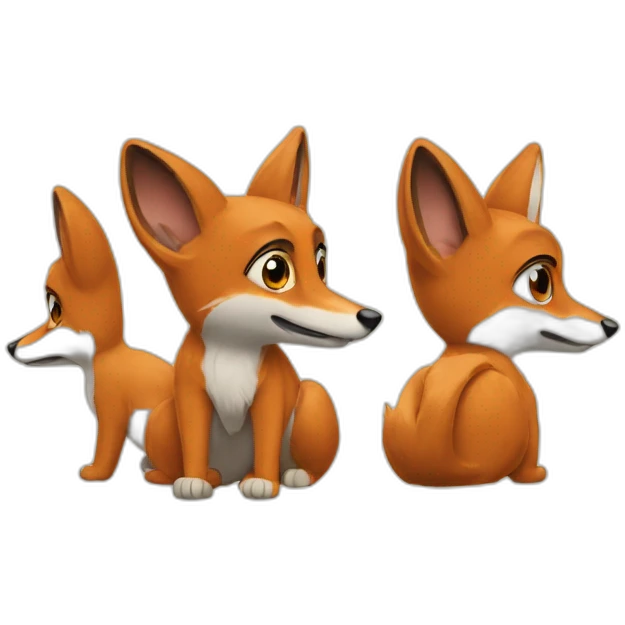 Renard à trois queues emoji