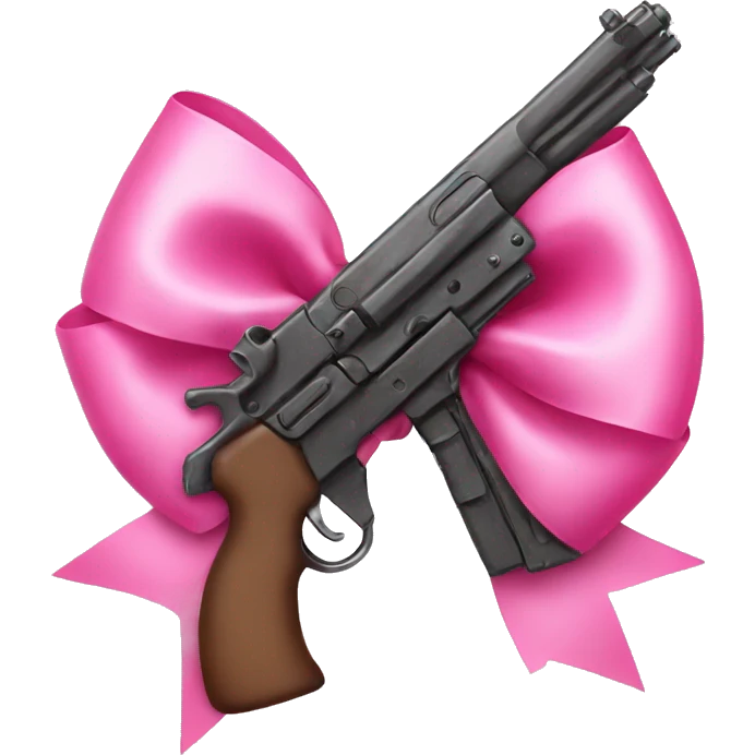 pink bow with gun emoji