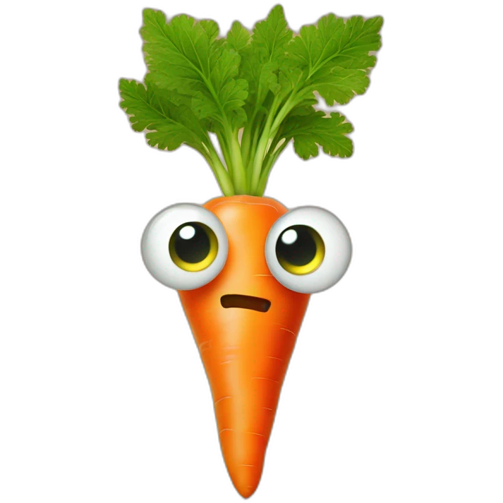 carrot with eyes emoji