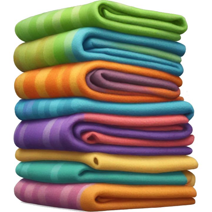 Stack of colorful blankets emoji