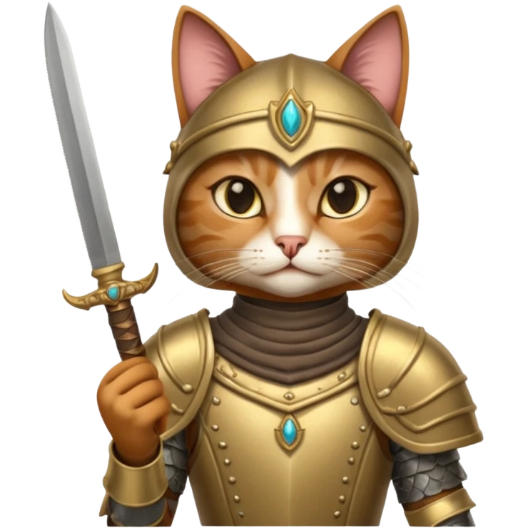 cat arab ancient army with small knife emoji