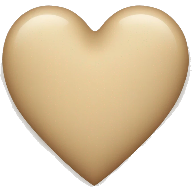 Beige heart  emoji