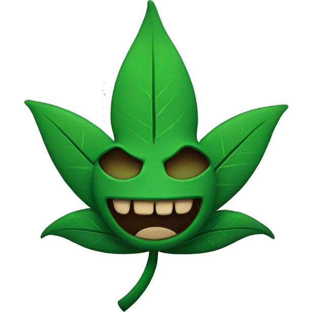 evil weed emoji