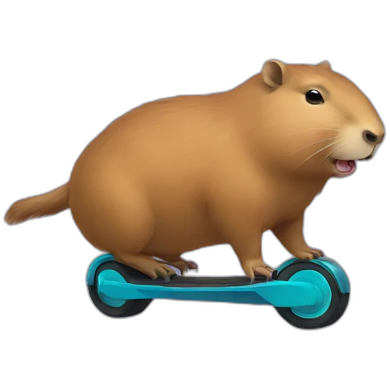 capybara on a onewheel$ emoji