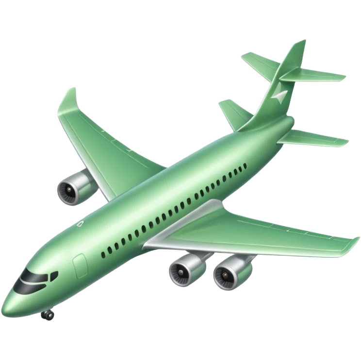 самолет светло зеленого цвета  emoji