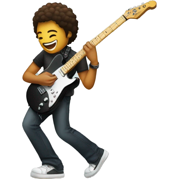 person playing a rnb electric guitar emoji