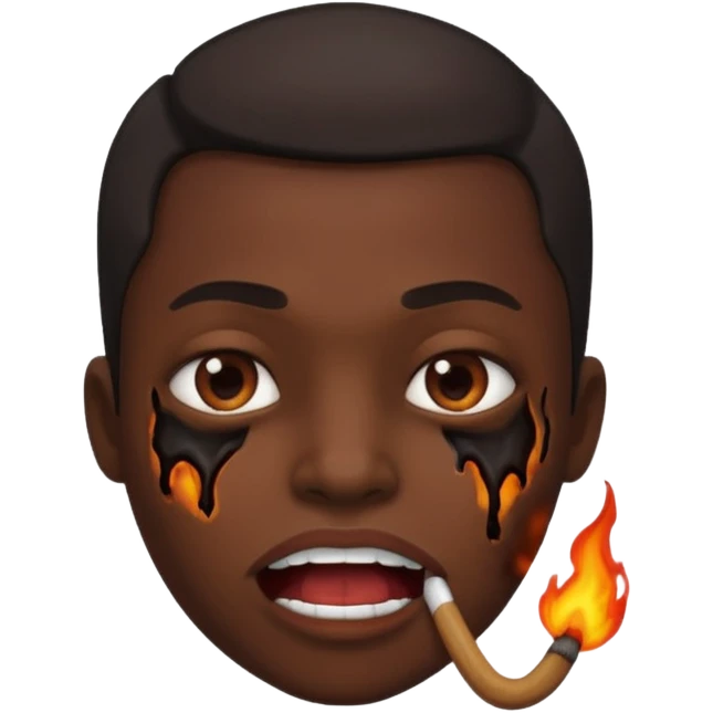 her mouth was burned from eating peppers emoji