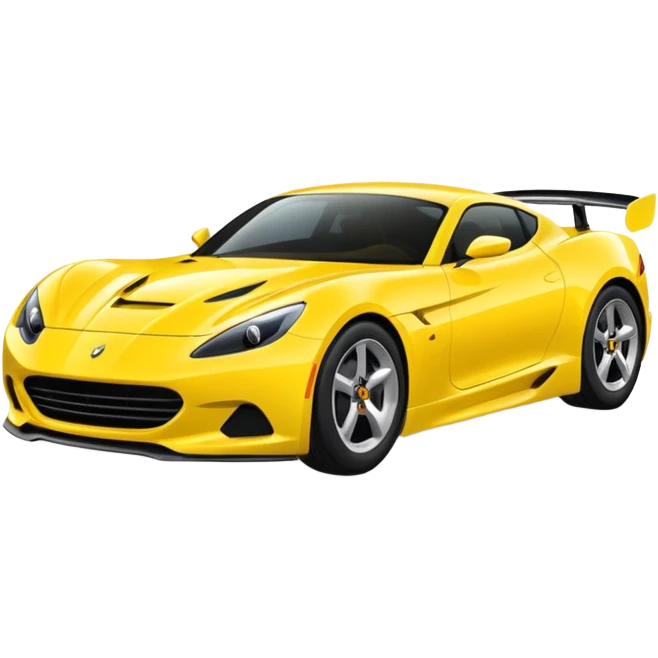 Yellow sports car side emoji