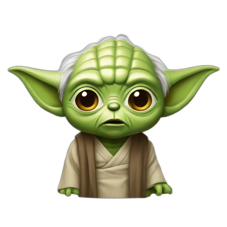 Yoda méchant emoji