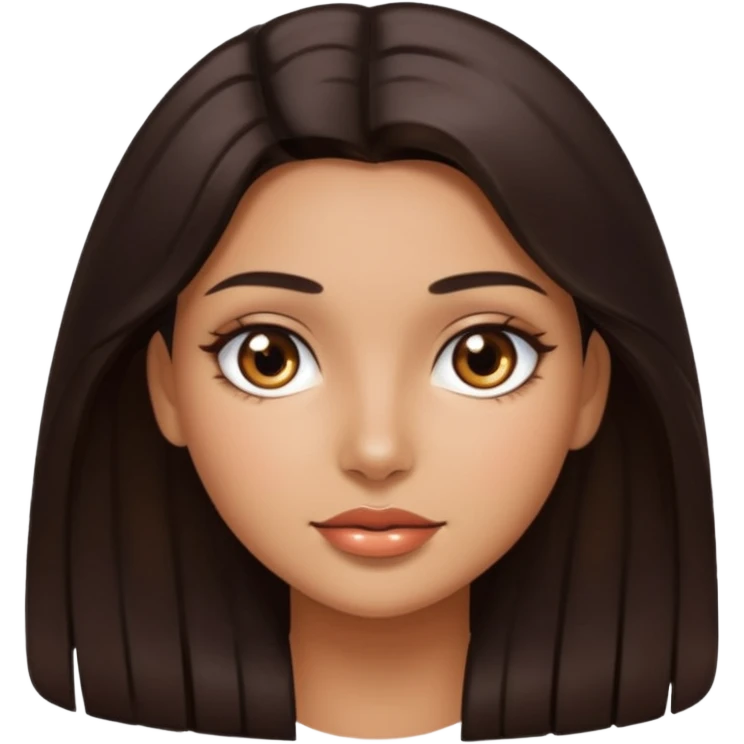 Latina girl with shiny, oily skin that's very noticeable emoji