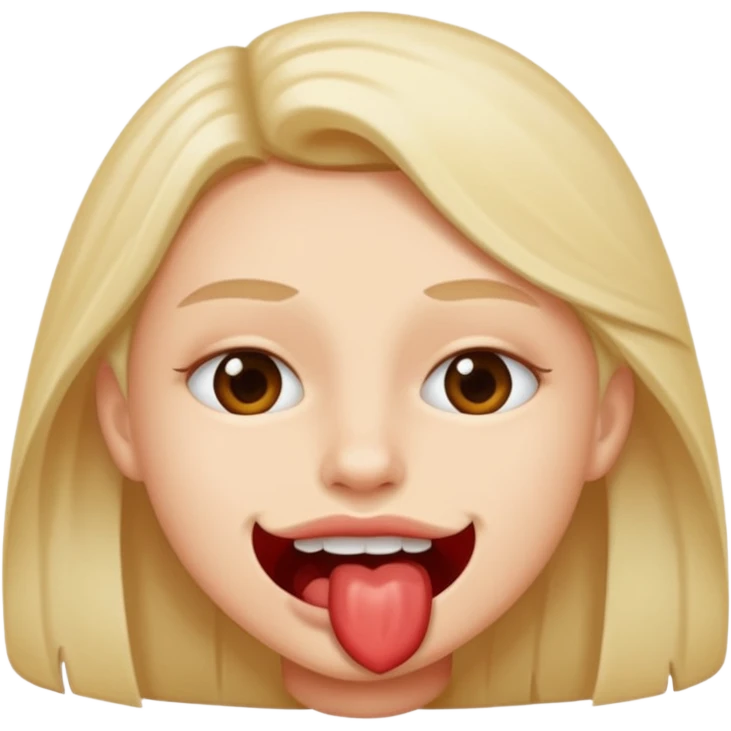 Face biting lip emoji